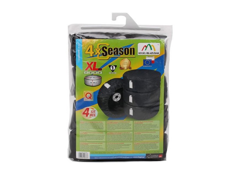 Комплект калъфи Kegel за резервни гуми размер XL, R17, R18, R19, R20, черни, 4 броя