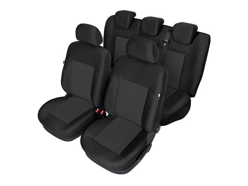 Тапицерия Kegel за предни+задни седалки на Toyota Yaris 2011-2019, чернa с шарка