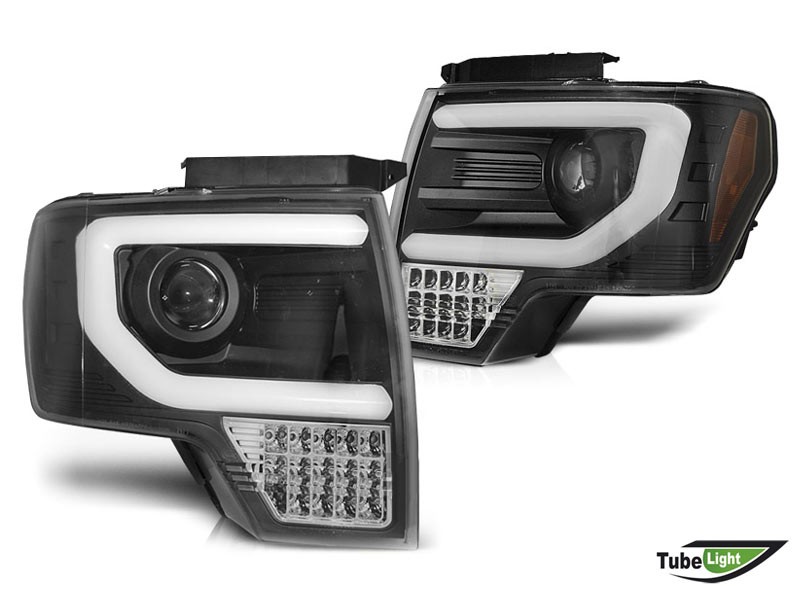 Комплект тунинг фарове за Ford F150 2008-2014 с черна основа, ляв и десен