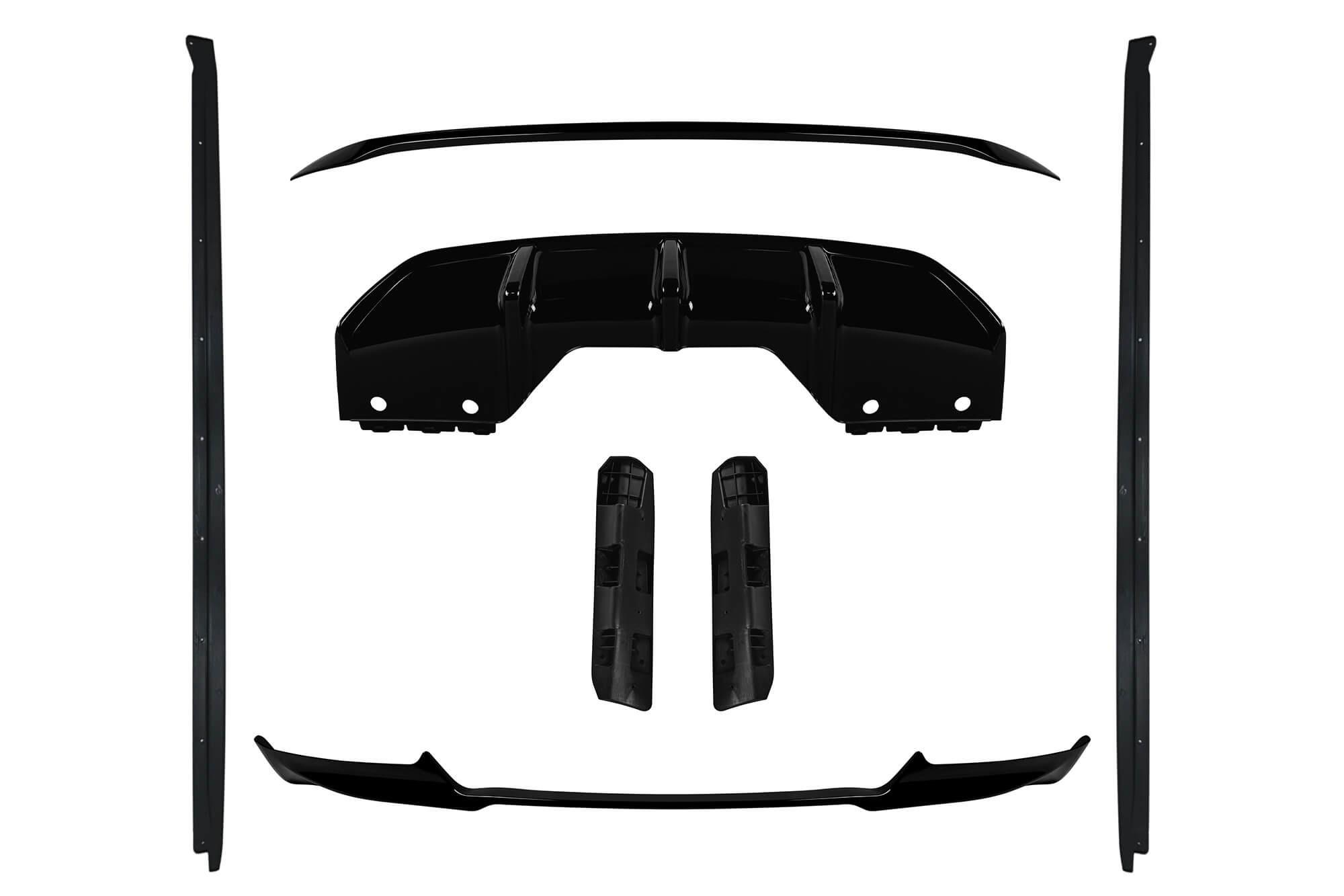 Aero пакет съвместим с BMW X6 F16 2014-2019, черен лак