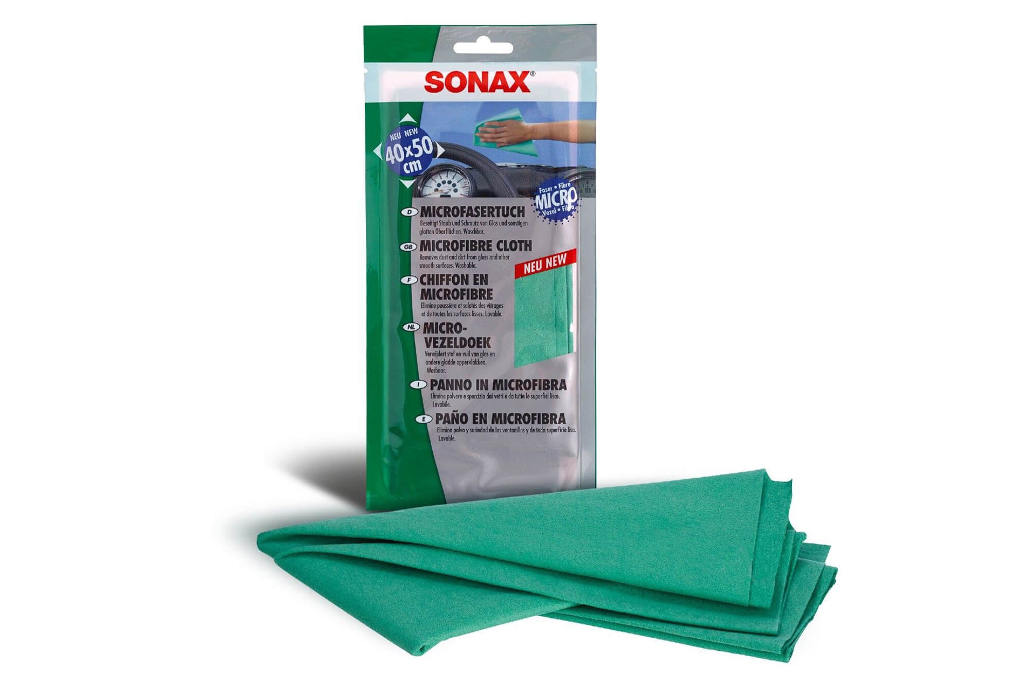 Микрофибърна кърпа Sonax за почистване на стъкло 40x50см