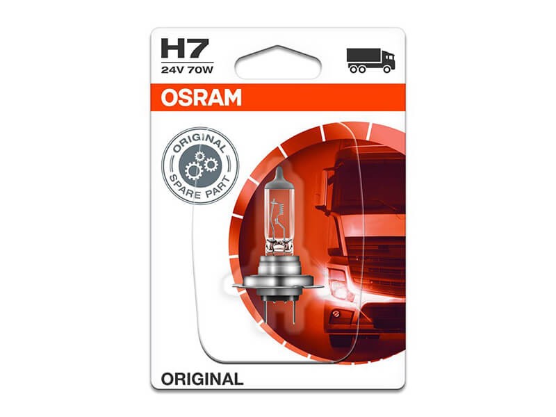 Халогенна крушка Osram H7 Original 24V, 70W, PX26d, 1 брой