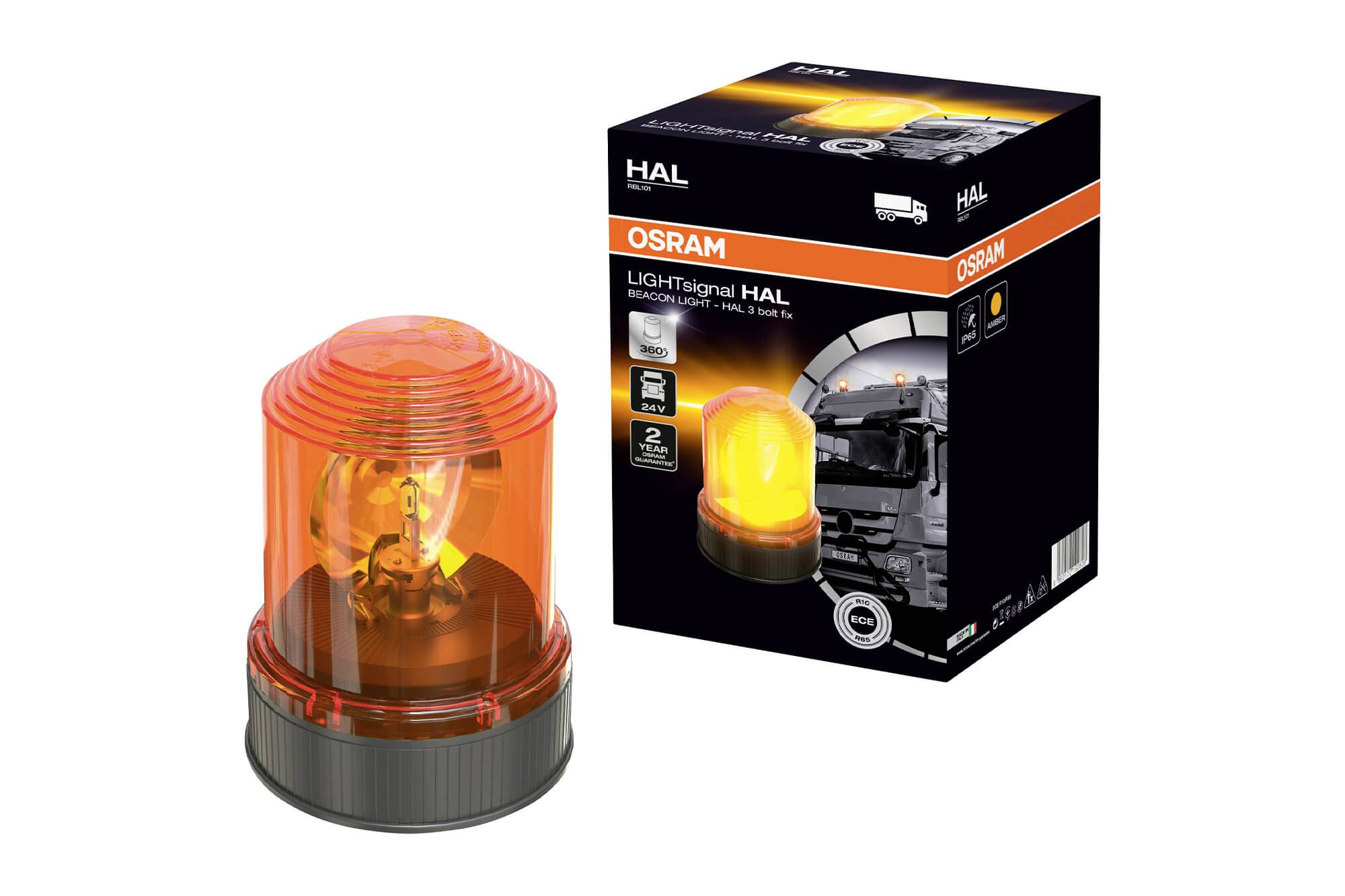Халогенна сигнална лампа Osram LIGHTsignal Hal Beacon Light оранжева 2200K