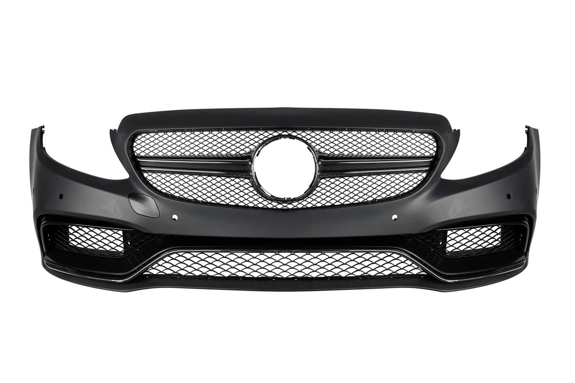 Предна AMG броня тип C63 за Mercedes C класа W205 седан, S205 комби 2013-2020, с PDC