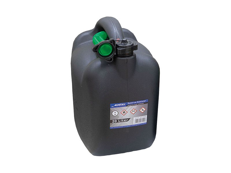 Черна туба Petex с пластмасова фуния 20L.