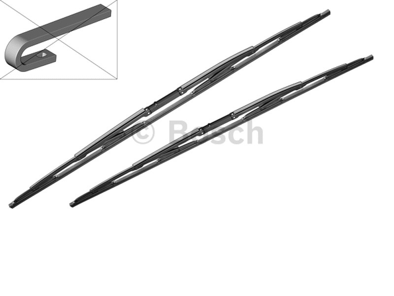 Комплект автомобилни чистачки BOSCH Twin 539, 650мм + 550мм, без спойлер