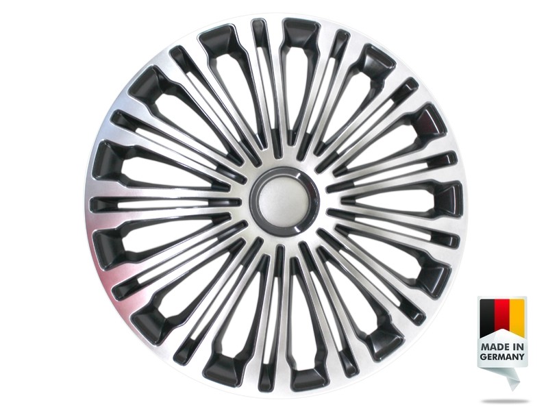Декоративни тасове PETEX 15" Volante black/silver, 4 броя
