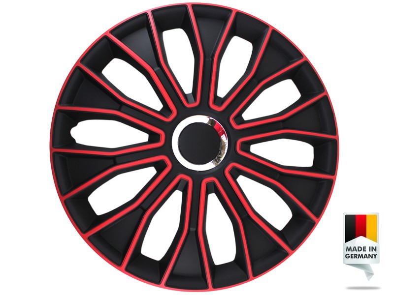 Декоративни тасове PETEX 15" Voltec pro black/red, 4 броя