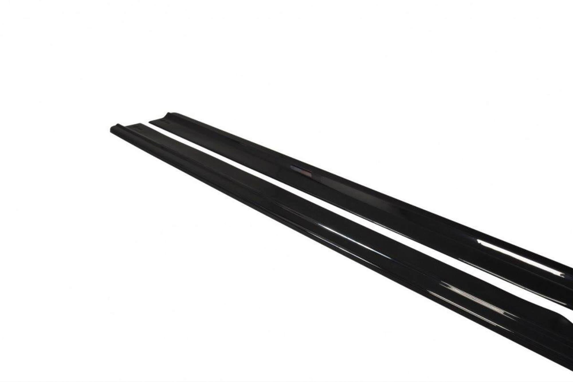 Добавки Maxton Design за прагове на Audi A8 D4 2009-2013, черен лак