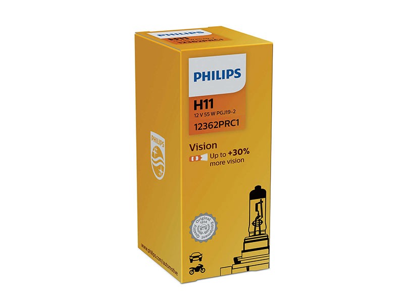 Халогенна крушка Philips H11 Vision 12V, 55W, PGJ19-2, 1 брой