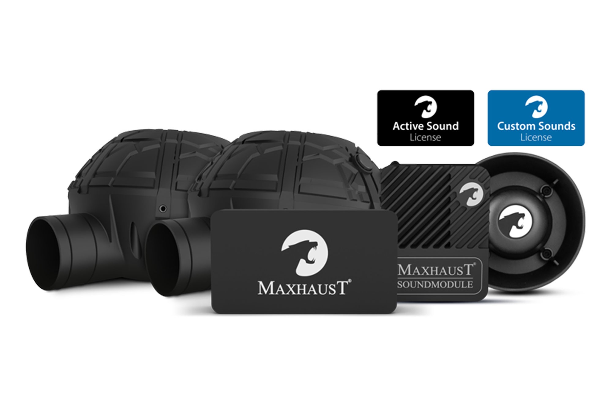 Комплект звуков симулатор MaxhausT версия 4 XXL Active Sound за ауспух с High Speaker, Deep Speaker и Bridge модул