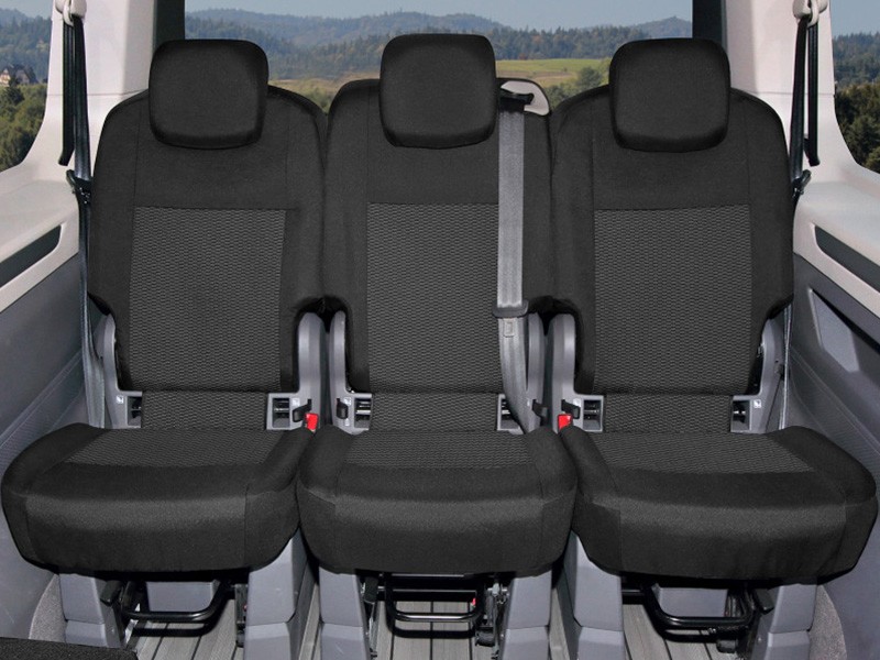 Тапицерия Kegel серия Tailor Made за трети ред седалки 1+1+1 на Volkswagen T7 Multivan след 2021 година, черна