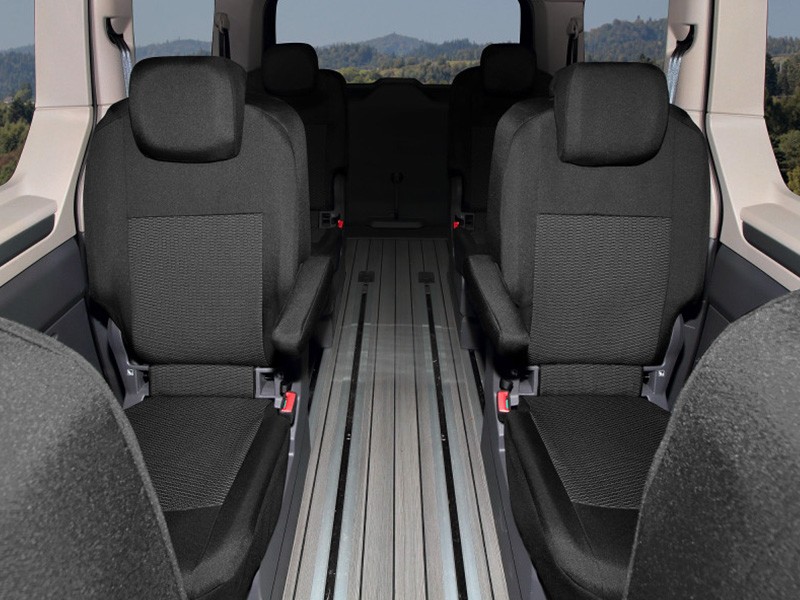 Тапицерия Kegel серия Tailor Made за втори ред седалки 1+1 на Volkswagen T7 Multivan след 2021 година, черна