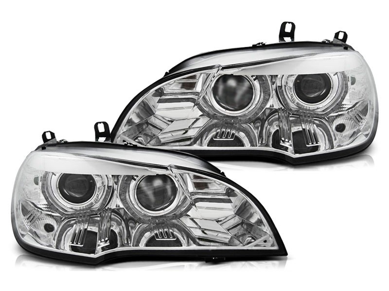 Комплект тунинг ксенонови фарове за BMW X5 E70 2007-2010 AFS с хром основа , ляв и десен