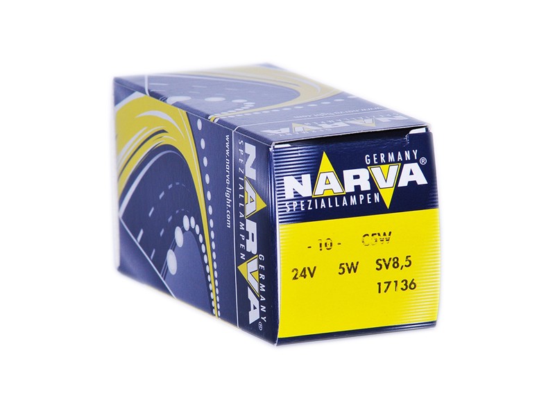 Халогенна крушка Narva C5W 24V, 5W, SV8.5-8, 1 брой