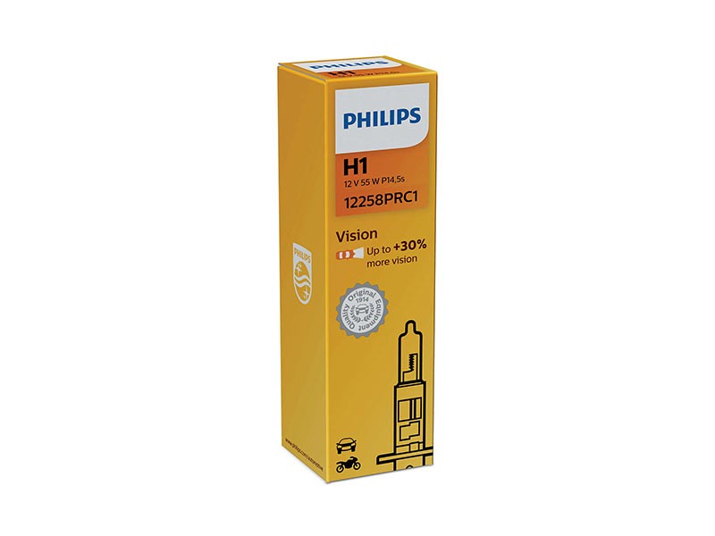 Халогенна крушка Philips H1 Vision 12V, 55W, P14.5S, 1 брой