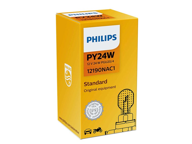 Халогенна крушка Philips PY24W, Standard 12V, 24W, PGU20/4, 1 брой