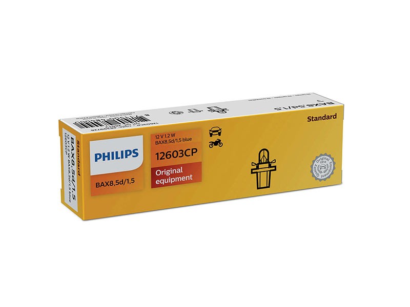 Крушка за табло Philips B8.3D/1.5 Standard синя 12V, 2W, B8.3D/1.5, 1 брой