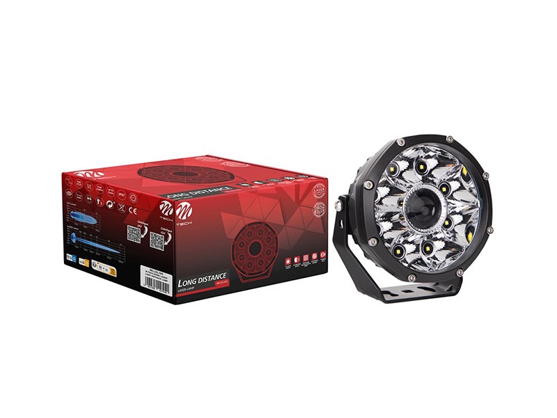 LED бар M-tech Work Laser кръгъл 5'' с 8 диода 12/24V, 45W, 5700K, 6400lm, 133x123x74mm, 1 брой