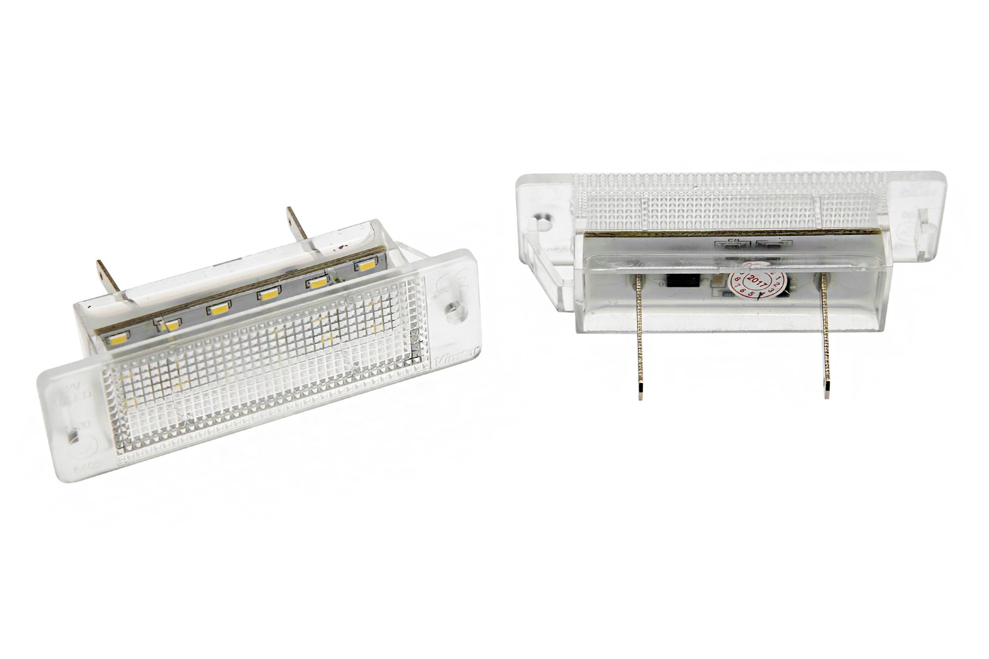Комплект LED плафони за регистрационен номер на Opel Astra F 1992-1998, Calibra 1989-1997, ляв и десен
