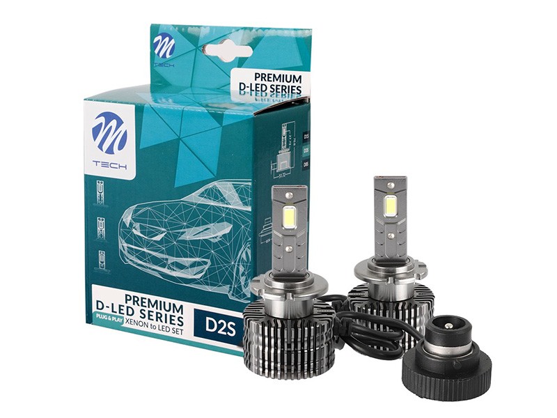 LED система M-tech Canbus за фарове D2S студено бяла светлина, 85V, 35W, 6000K, 8400LM, PK32d-2