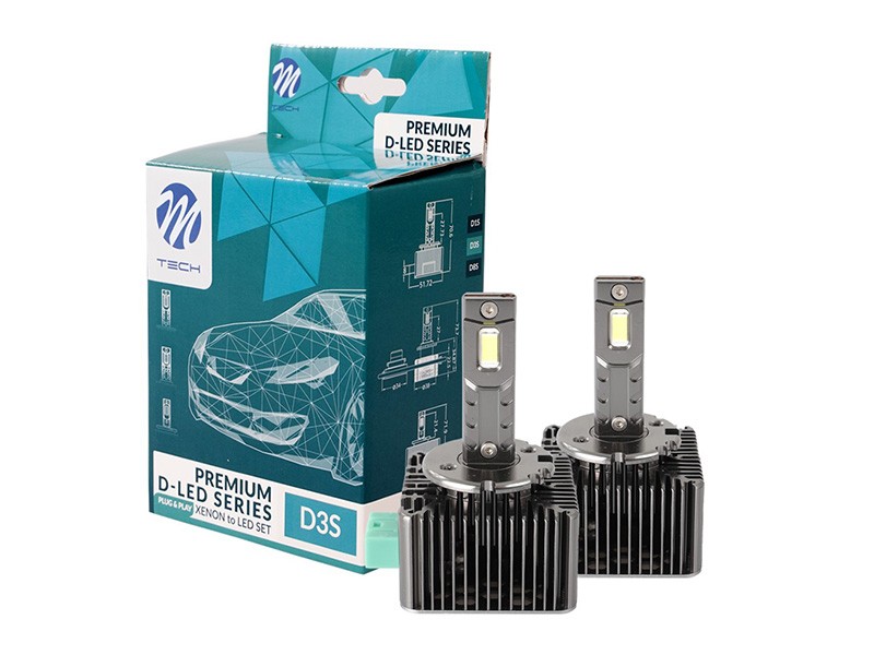 LED система M-tech Canbus за фарове D3S студено бяла светлина, 42V, 35W, 6000K, 8400LM, PK32d-5