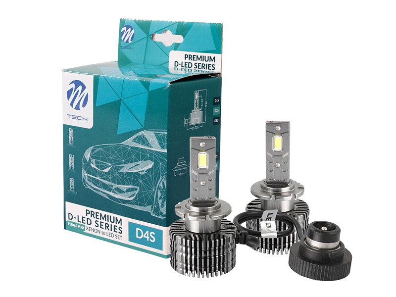 LED система M-tech Canbus за фарове D4S студено бяла светлина, 85V, 35W, 6000K, 8400LM, PK32d-5