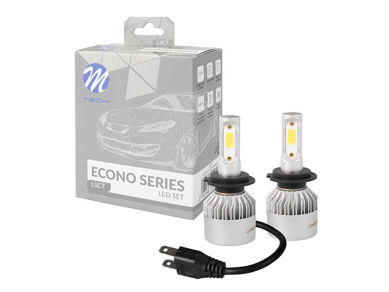 LED система M-tech Econo за фарове H7 студено бяла светлина, 9-32V, 80W, 6500K, 10000LM, PX26d