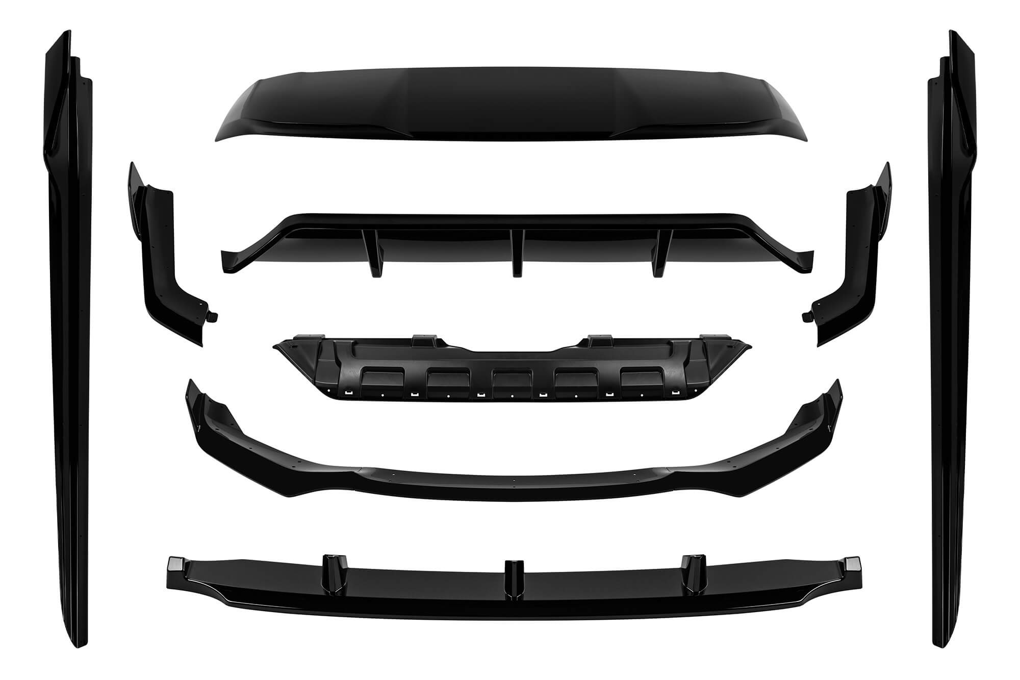 Aero пакет съвместим с BMW X5 F15 2014-2018 с М пакет, черен лак