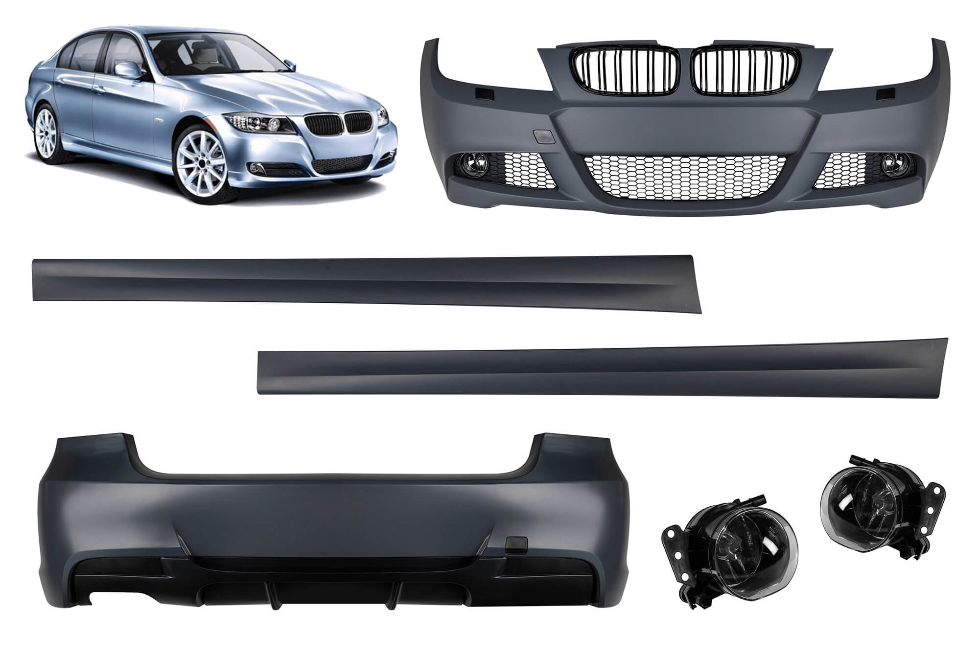 Тунинг пакет съвместим с BMW серия 3 E90 седан 2009-2011