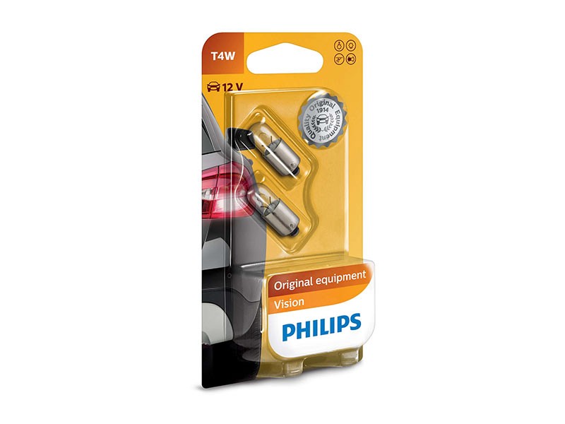 Халогенна крушка Philips T4W Standard 12V, 4W, BA9S, 1 брой