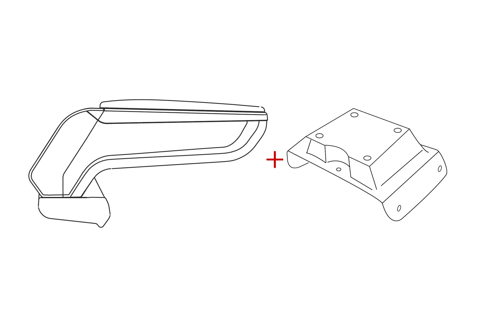 Подлакътник Rati модел Armster S с черна еко кожа за Opel Zafira B 2005-2007