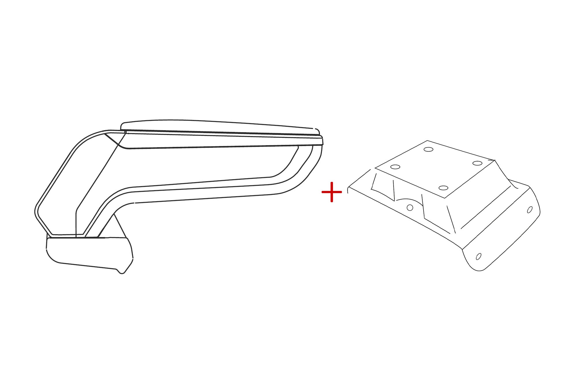 Подлакътник Rati модел Armster S с черна еко кожа за Opel Zafira B 2007-2014