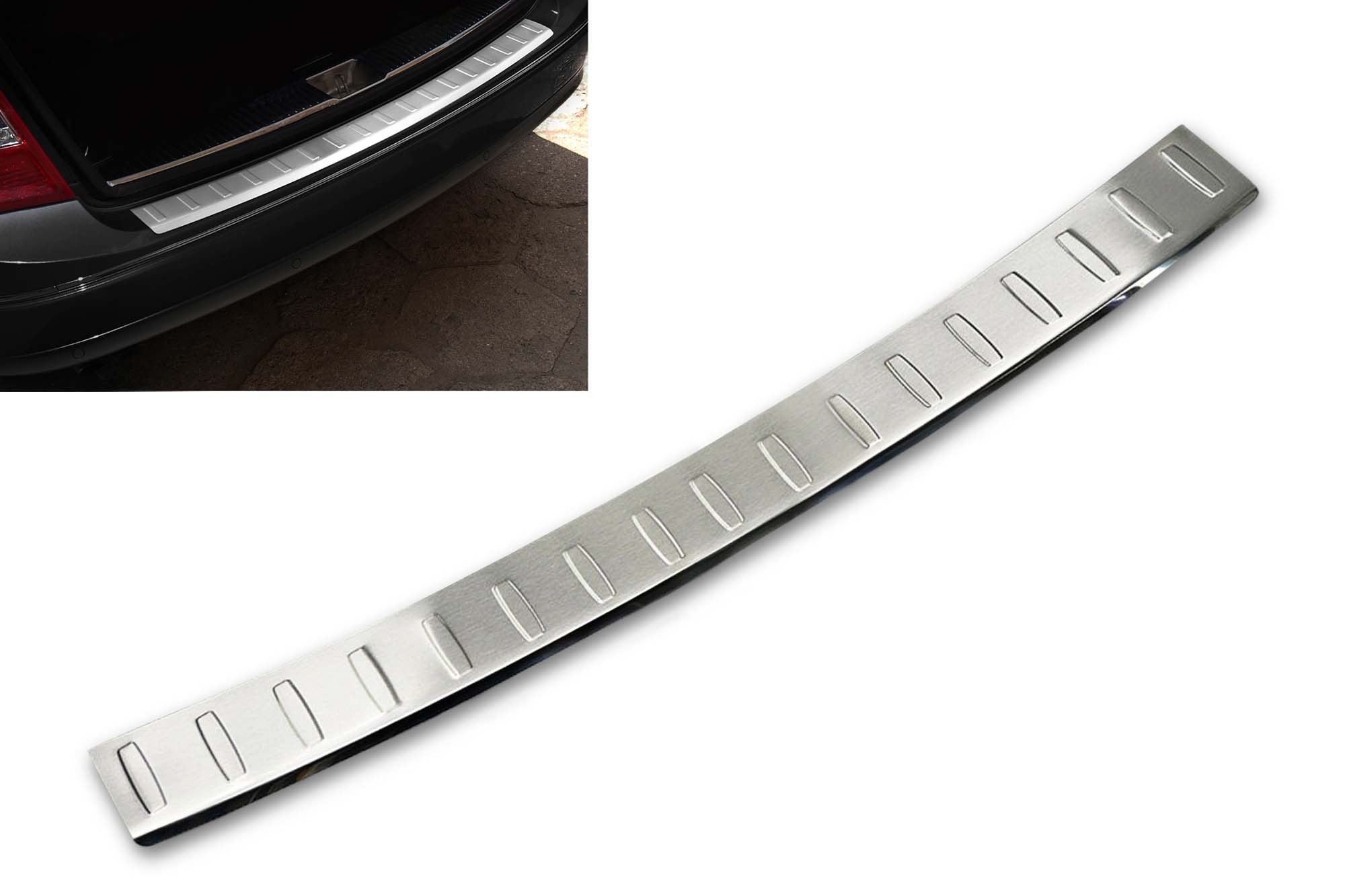 Протектор Avisa за задна броня на Mercedes C класа W204 комби, AMG 2007-2011, хром