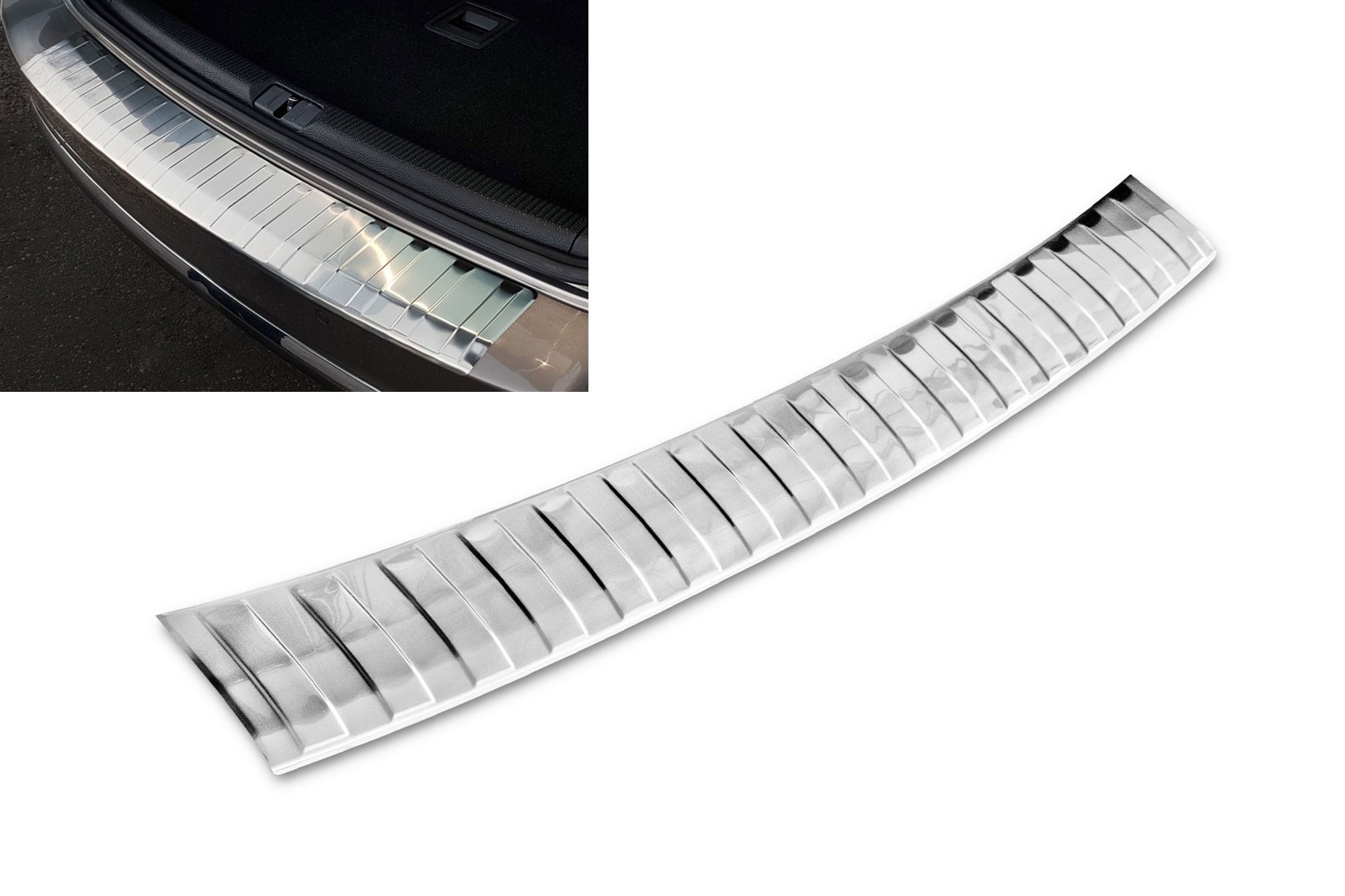 Протектор Avisa за задна броня на Volkswagen Passat B7 комби 2011-2014, хром