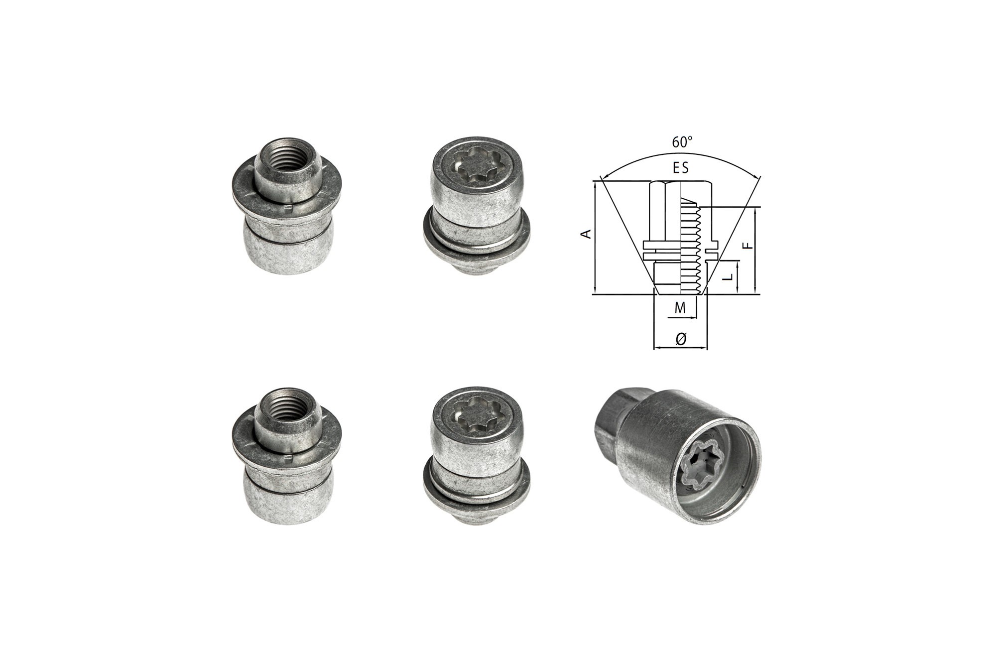 Комплект секретни гайки Farad серия Starlock M12 X 1.5/O18.5/F24/A34/L10/ES21