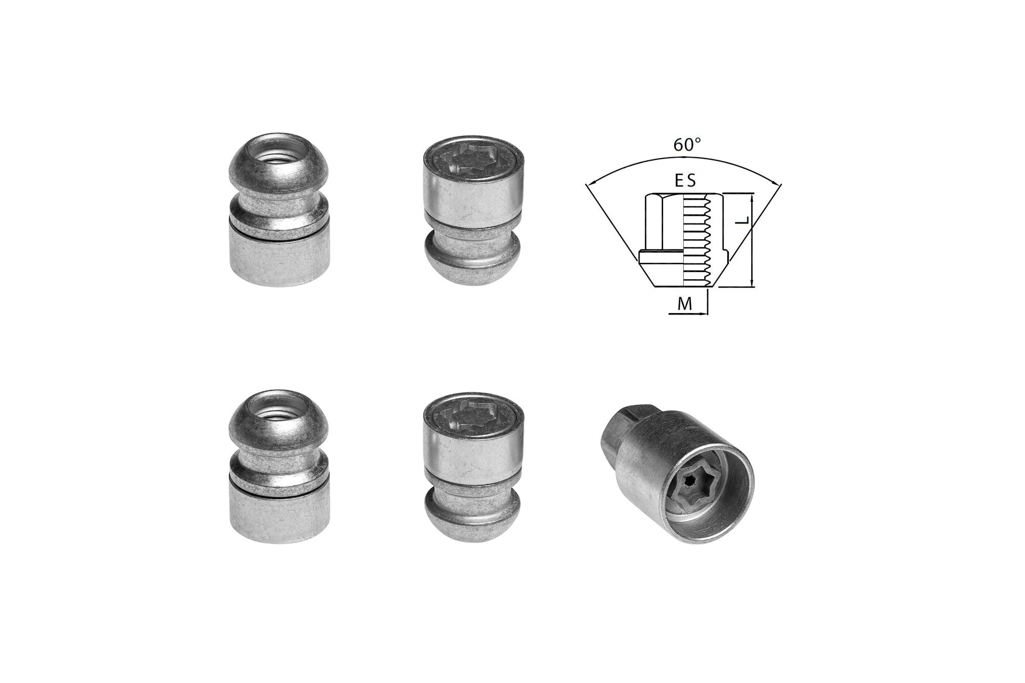 Комплект секретни гайки Farad серия Starlock M12 X 1.5/F22/L30/R12/ES19