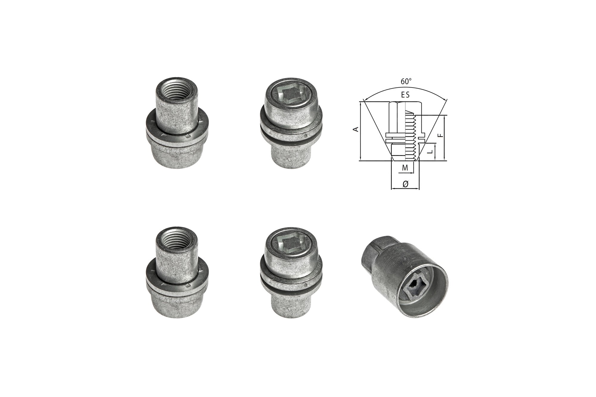 Комплект секретни гайки Farad серия Starlock M14 X 1.5/O20/F32/A40/L20/ES22