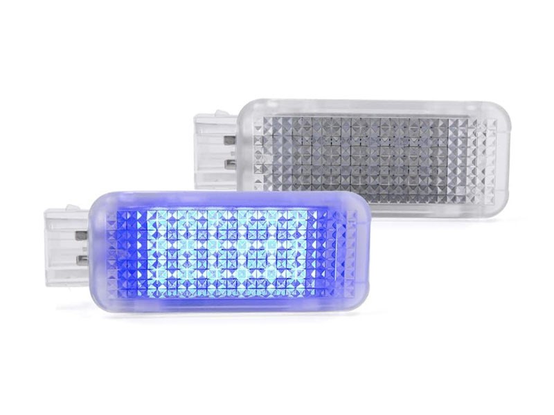 Комплект сини LED плафони за интериор на Audi A1, A3, A4, A5, A6, A7, A8, R8, TT, Q5, Q7, ляв и десен