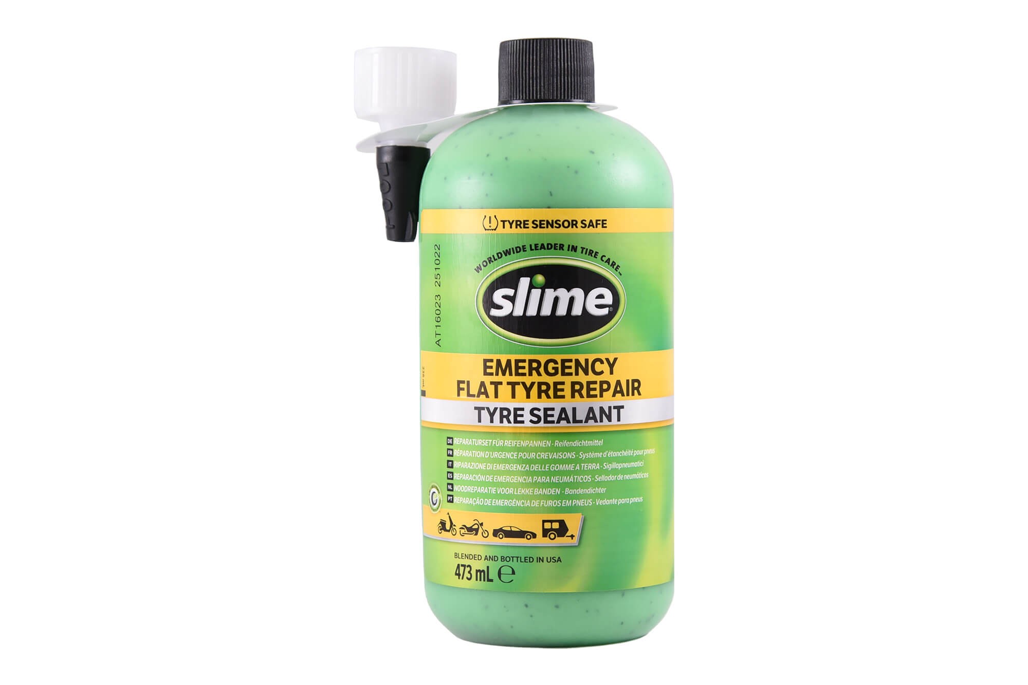 Slime уплътнител за ремонт на спукана гума за автомобили 473ml, пълнител към Smart комплект за ремонт на гуми