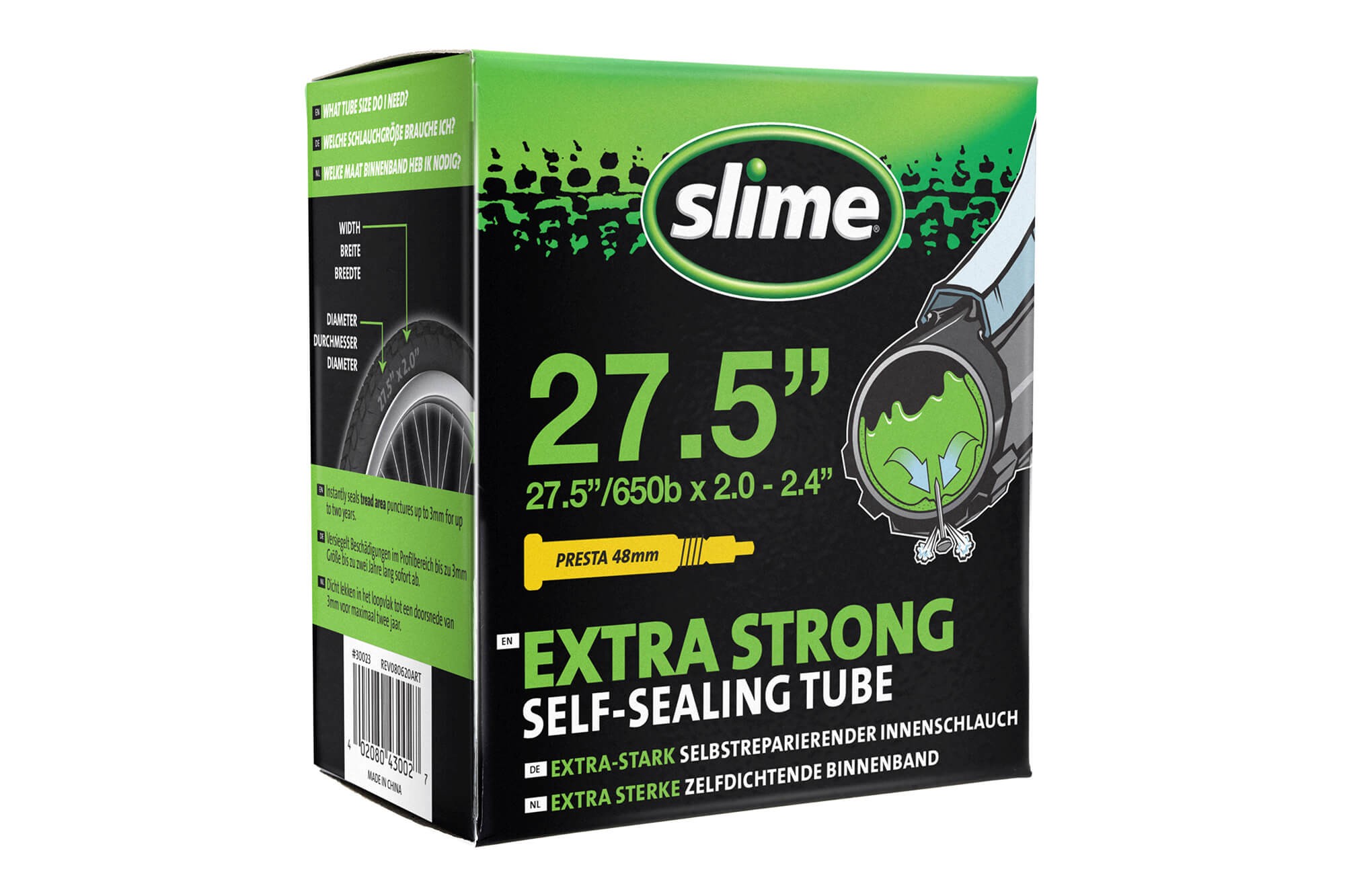 Slime вътрешна гума с уплътнител 27.5'' x 2.00 - 2.40'' - френски вентил