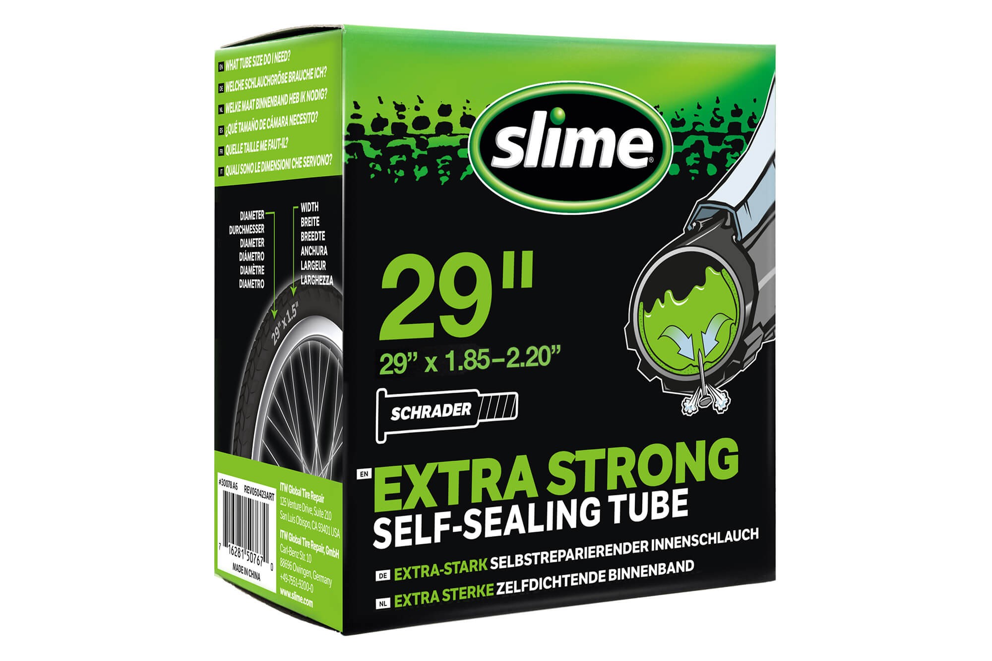 Slime вътрешна гума с уплътнител 29'' x 1.85 - 2.20'' - американски вентил