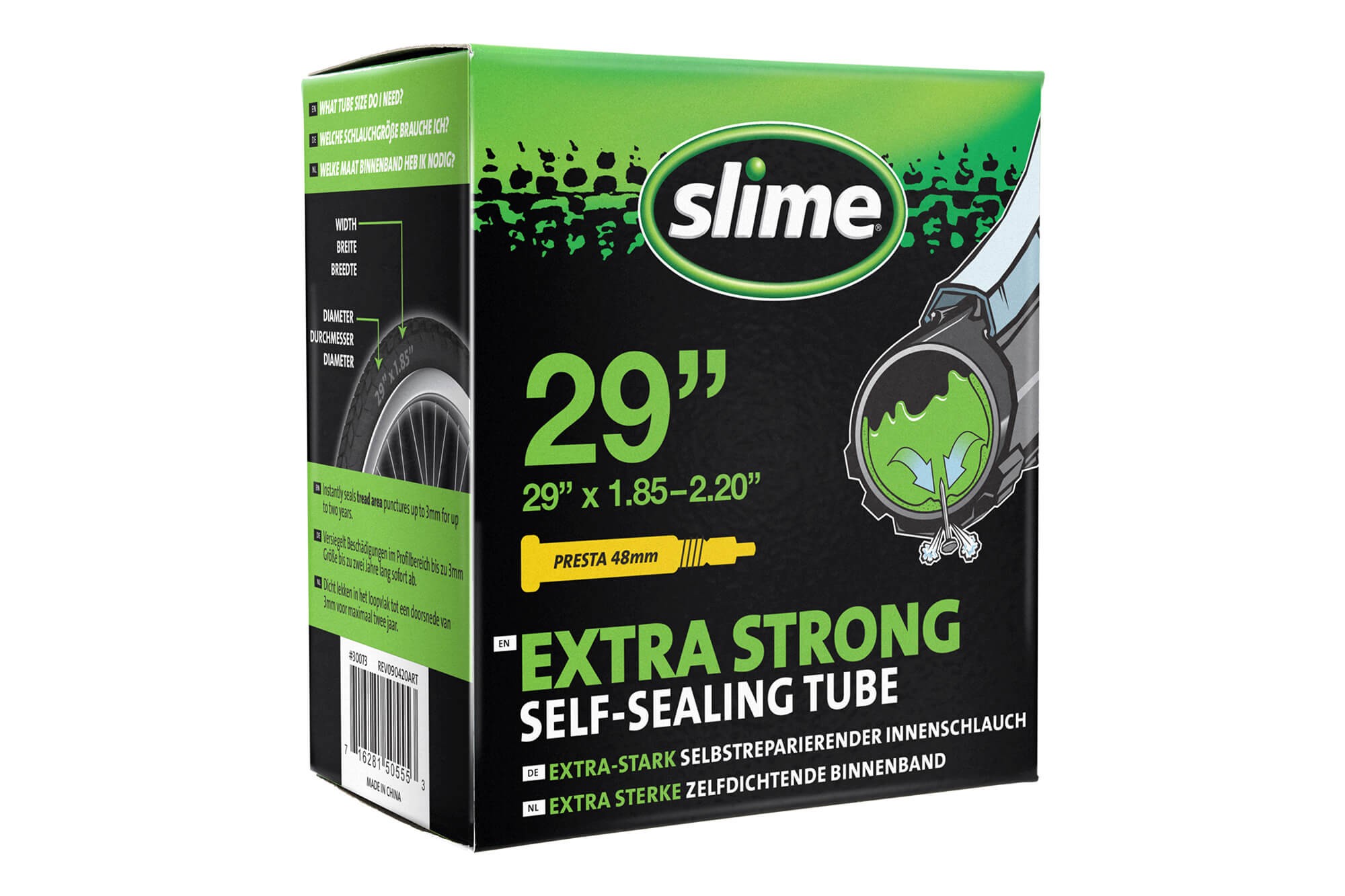 Slime вътрешна гума с уплътнител 29'' x 1.85 - 2.20'' - френски вентил
