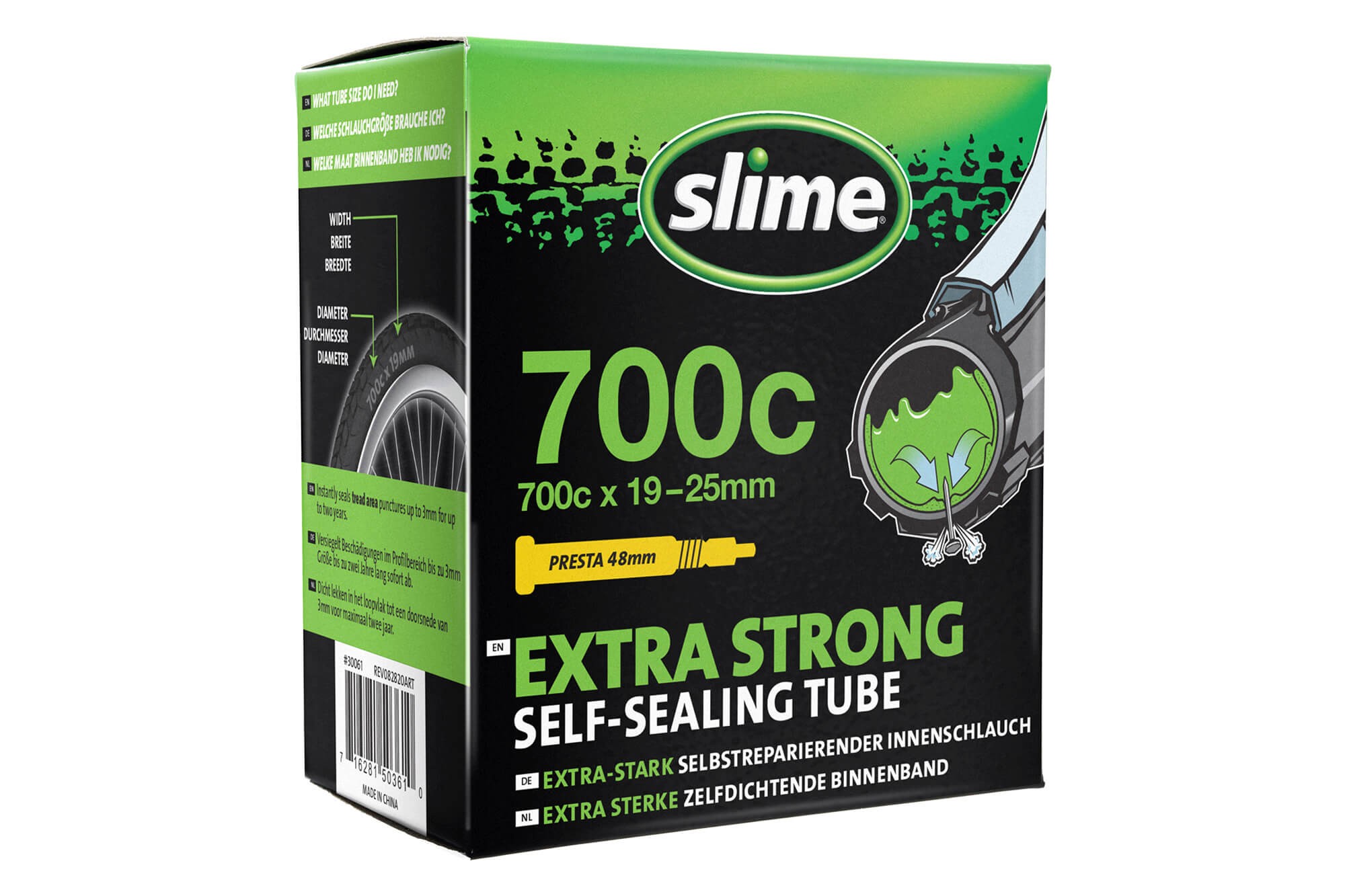 Slime вътрешна гума с уплътнител 700 x 19-25mm - френски вентил