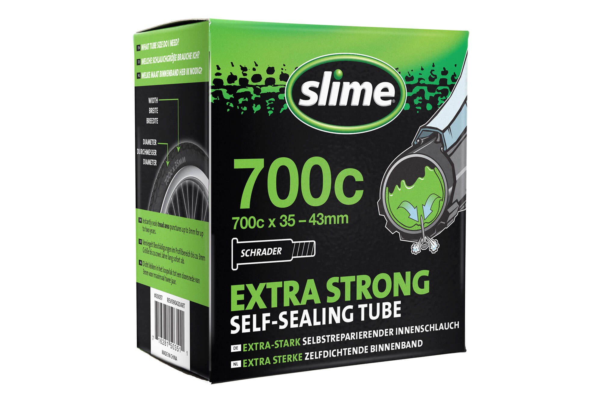 Slime вътрешна гума с уплътнител 700 x 35-43mm - американски вентил