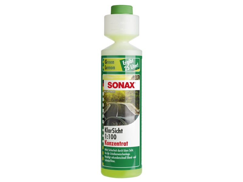 Лятна течност Sonax Clear View за чистачки 250ml с аромат от зелен лимон