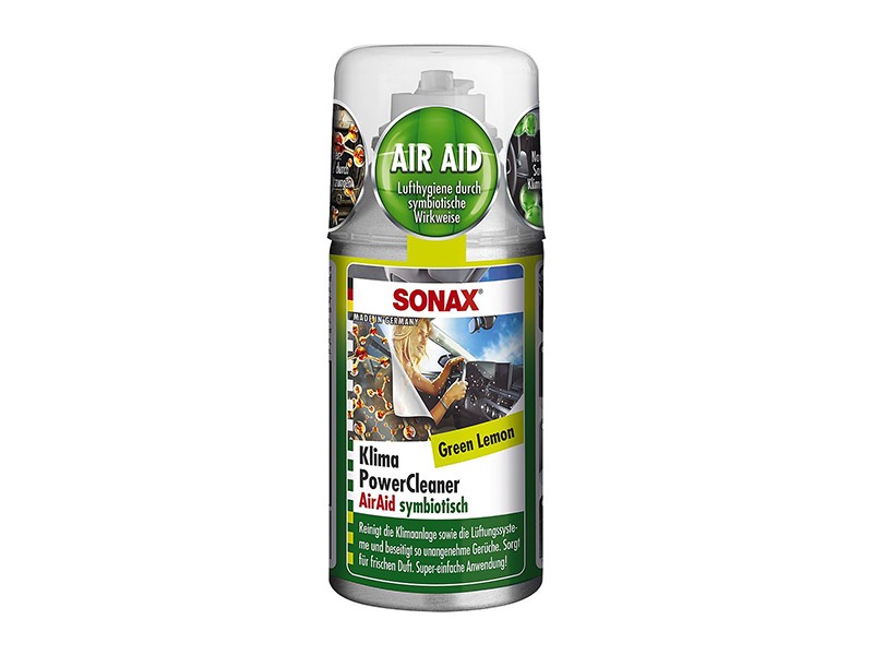 Спрей Sonax за почистване на климатик с аромат на зелен лимон 100ml Спрей Sonax за почистване на климатик с аромат на зелен лимон 100ml