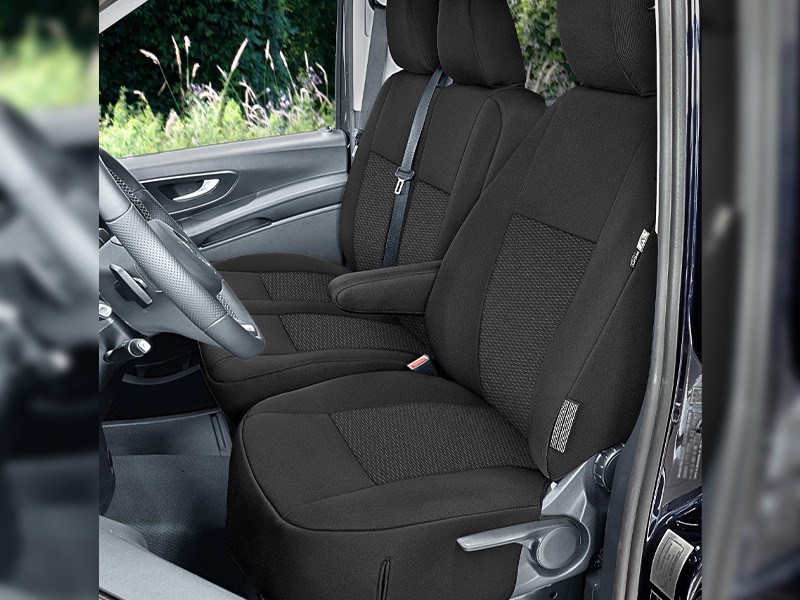Тапицерия Kegel серия Ares за предни седалки на Mercedes Vito W447 след 2014 година с единична + двойна седалка, цвят графит