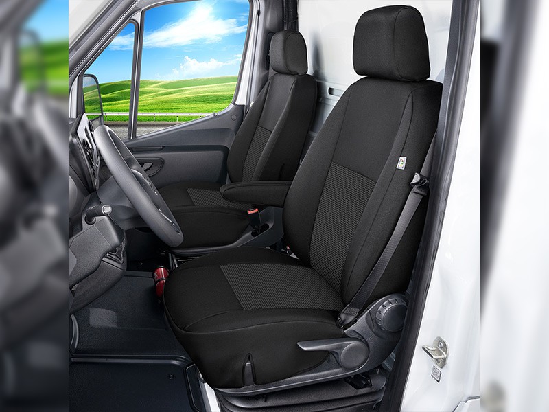 Тапицерия Kegel за предни седалки на Mercedes Sprinter след 2018 година с две единични седалки, цвят графит