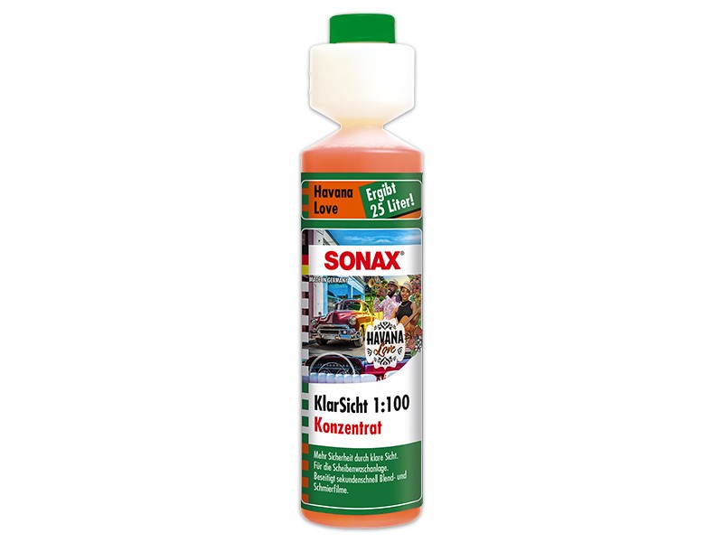 Лятна течност Sonax Clear View за чистачки 250ml концентрат 1:100 с аромат Havana